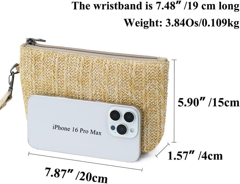 BBORGDC Small Wristlet Wallets for Women, Zip Clutch Bag with Wristlet Pouch, 3-Zipper Original Design - Image 2